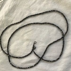 Crystal and CZ long necklace